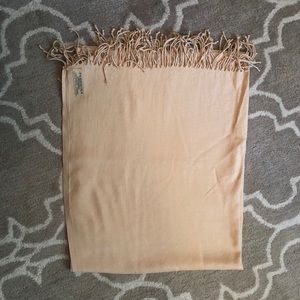 Pashmina - light tan, 70% cashmere, 30% silk